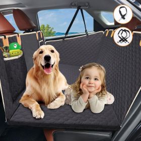 Dog Car Seat Cover for Back Seat, Cover Hard Bottom, Dog Hammock for car Detachable and Foldable for Car, SUV, Truck