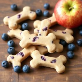 Roscoe & Stella's All-Natural Cookies & Treats (flavor: Apple & Blueberry, size: Bone Cookies)